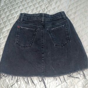 BDG Black Distressed Jean Skirt
